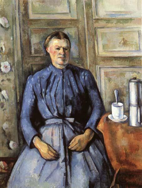 Paul Cezanne La Femme a la cafetiere Norge oil painting art